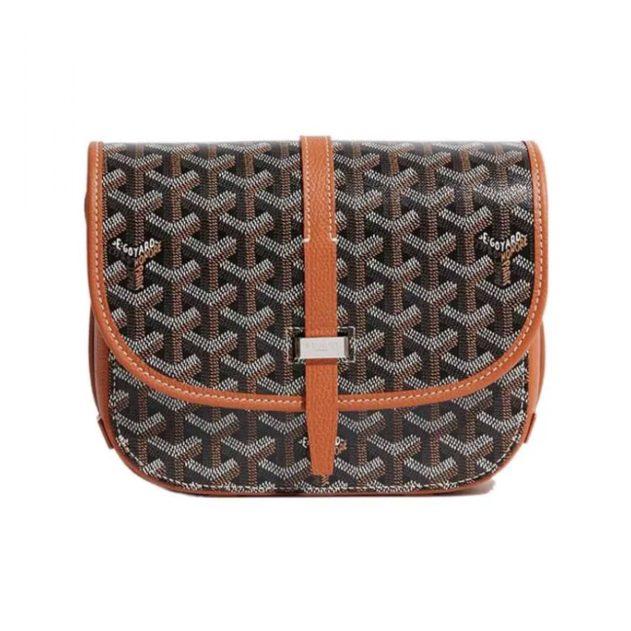 Сумка Goyard Belvedere Black Tan PM Messenger Bag черно-коричневая
