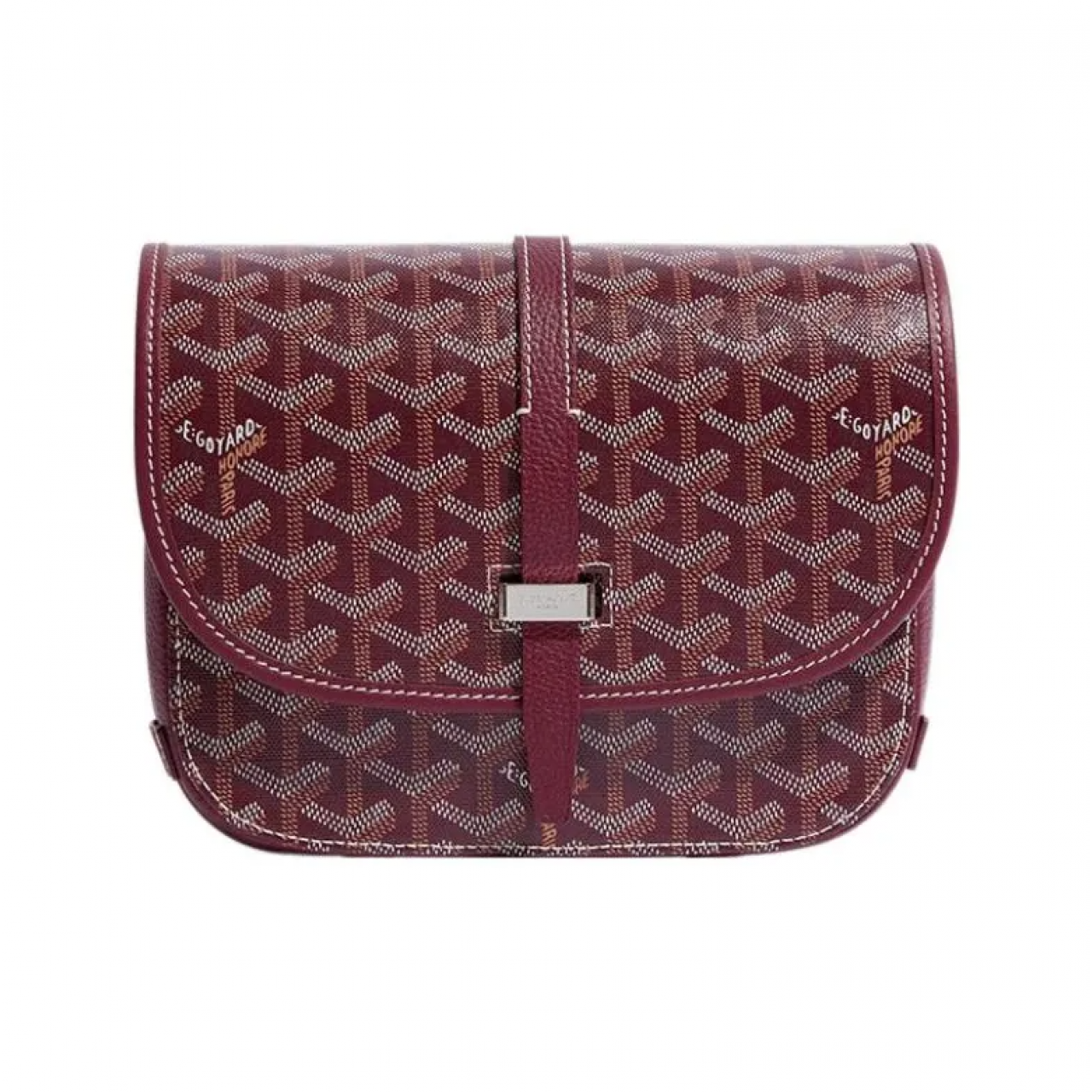 Сумка Goyard Belvedere Burgundy PM Messenger Bag бордовая