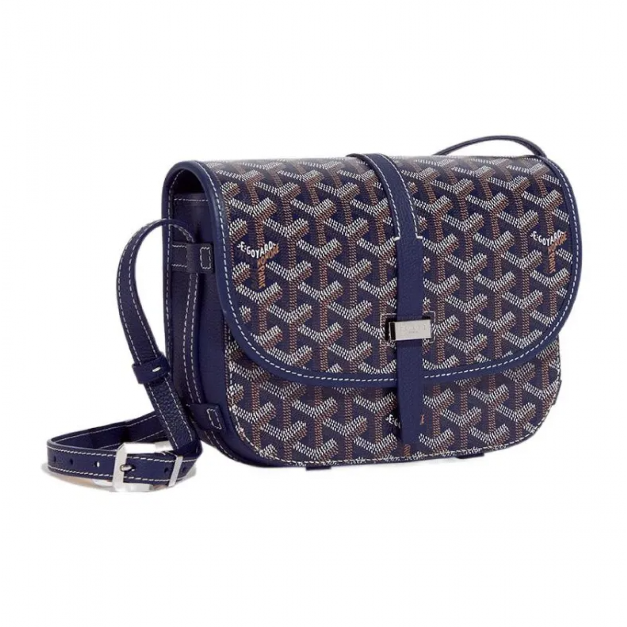 Сумка Goyard Belvedere Navy PM Messenger Bag синий