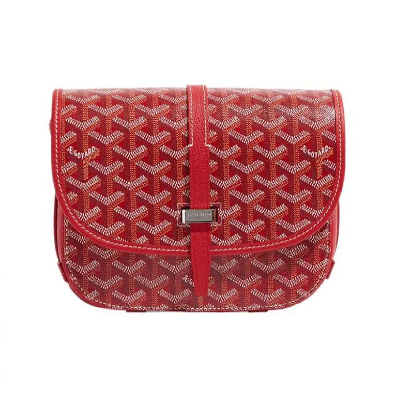 Сумка Goyard Belvedere Red PM Messenger Bag красная