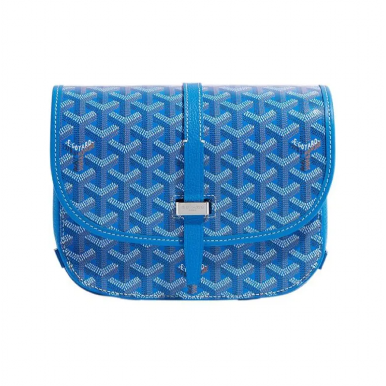 Сумка Goyard Belvedere Sky Blue PM Messenger Bag голубой