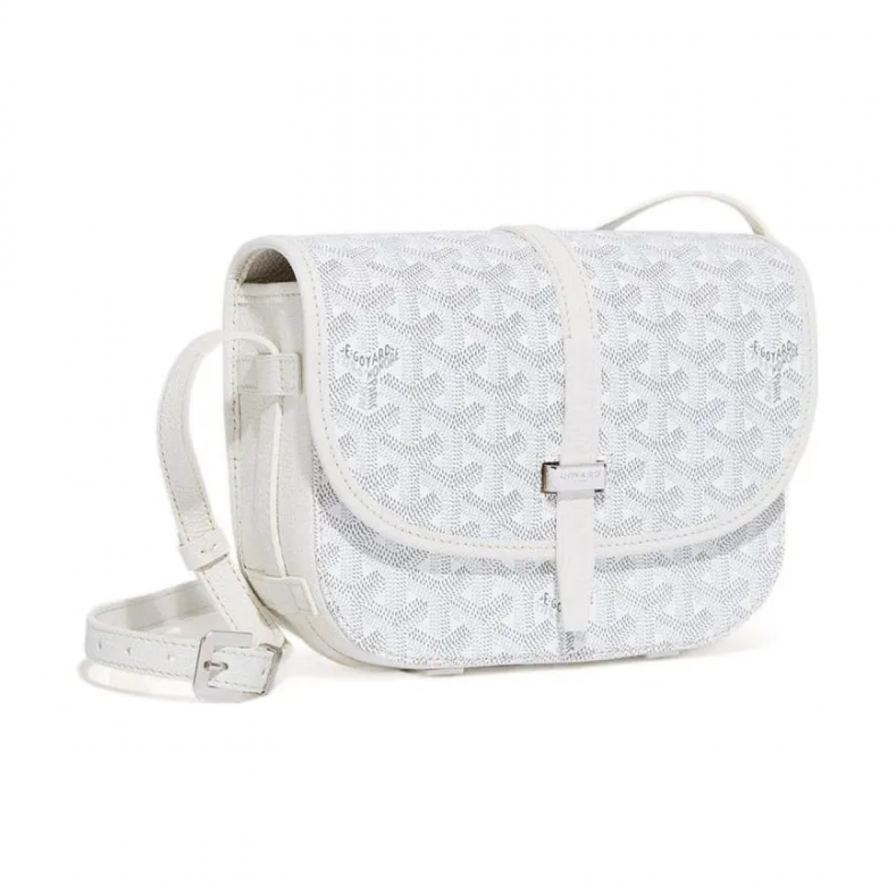 Сумка Goyard Belvedere White PM Messenger Bag белый
