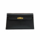 Hermes Kelly Elan Black Chevre Chamkila Gold Hardware