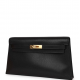 Hermes Kelly Elan Black Chevre Chamkila Gold Hardware