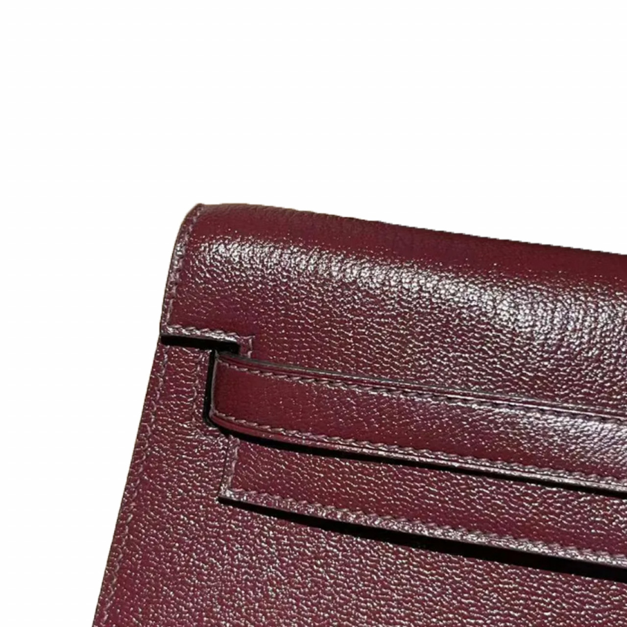 Hermes Kelly Elan Chevre Rouge Sellier Palladium Hardware