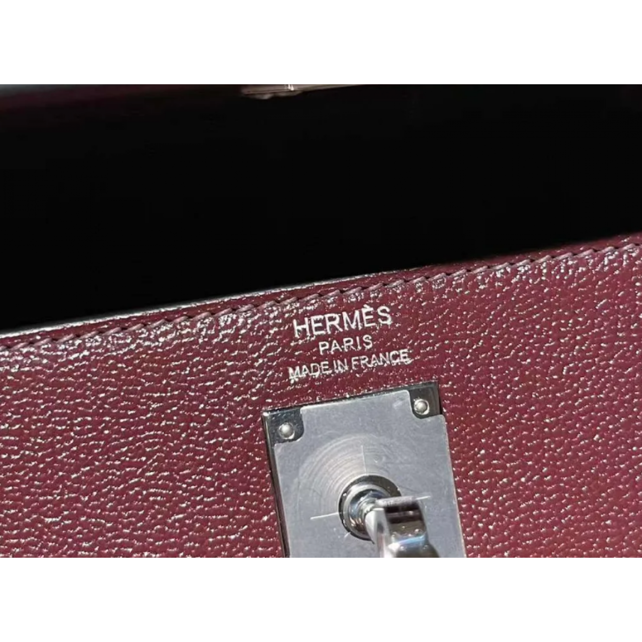 Hermes Kelly Elan Chevre Rouge Sellier Palladium Hardware