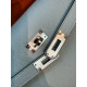 Hermes Mini Kelly Pochette 22cm Blue Epsom Leather 
