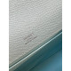 Hermes Mini Kelly Pochette 22cm Blue Epsom Leather 