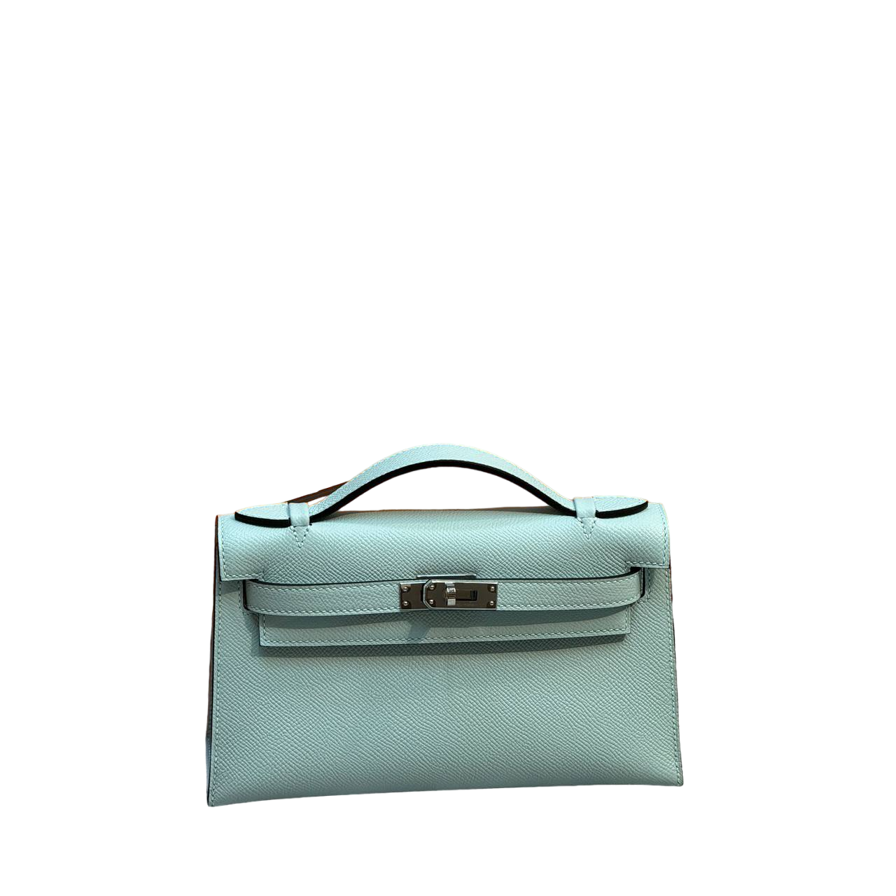 Hermes Mini Kelly Pochette 22cm Blue Epsom Leather 