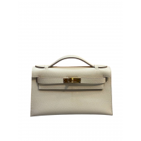 Hermes Mini Kelly Pochette 22cm Craie Epsom Leather 