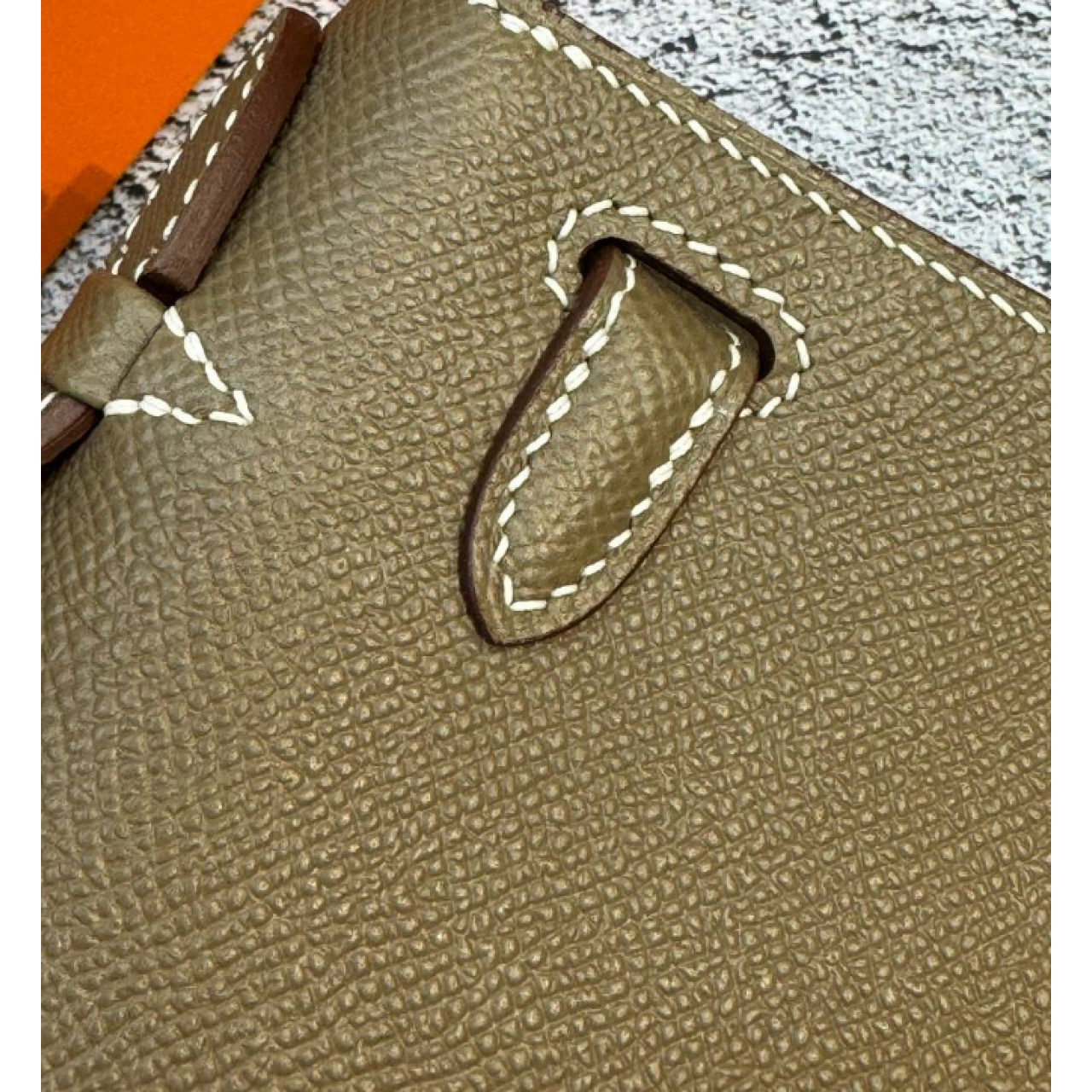 Hermes Mini Kelly Pochette 22cm Etoupe Grey Epsom