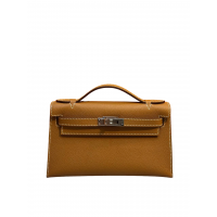Hermes Mini Kelly Pochette 22cm Gold Epsom Leather