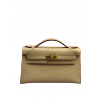 Hermes Mini Kelly Pochette 22cm Gray Epsom Leather 