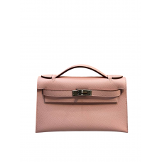 Hermes Mini Kelly Pochette 22cm Mauve Sylvestre Epsom 