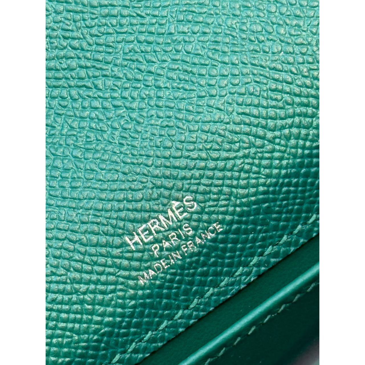 Hermes Mini Kelly Pochette 22cm Vert Vertigo Epsom Leather