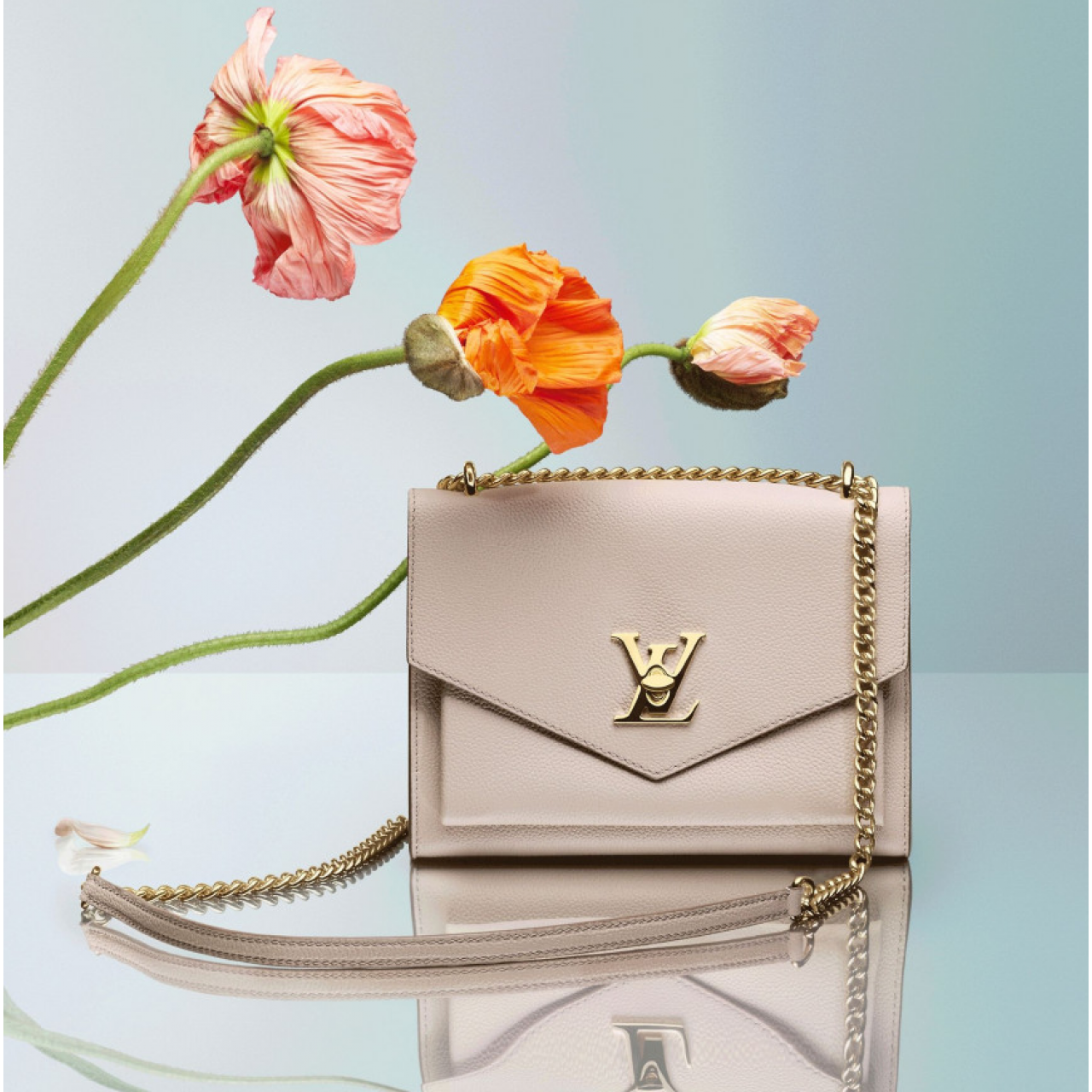 Сумка Louis Vuitton Mylockme Chain Pochette Greige 1050023v/M80673