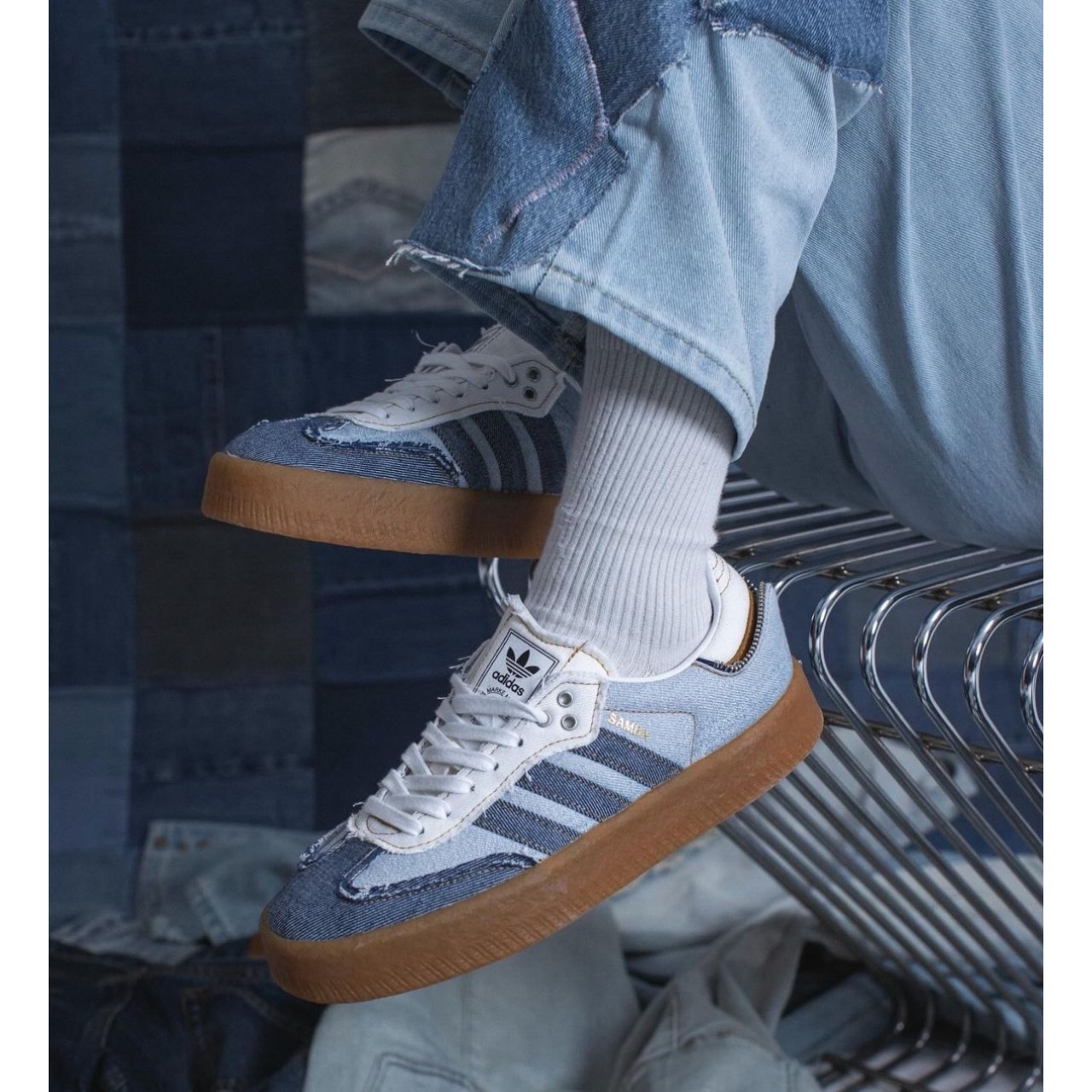 Кроссовки Adidas Sambae Atmos Pink Denim II0001