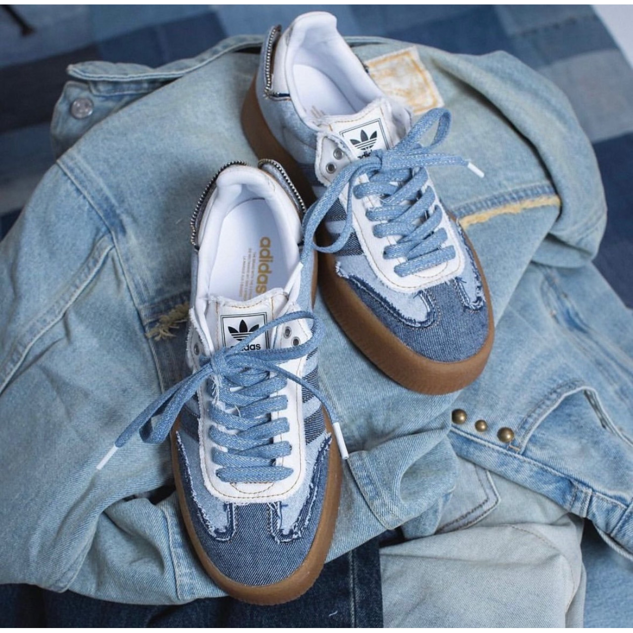 Кроссовки Adidas Sambae Atmos Pink Denim II0001