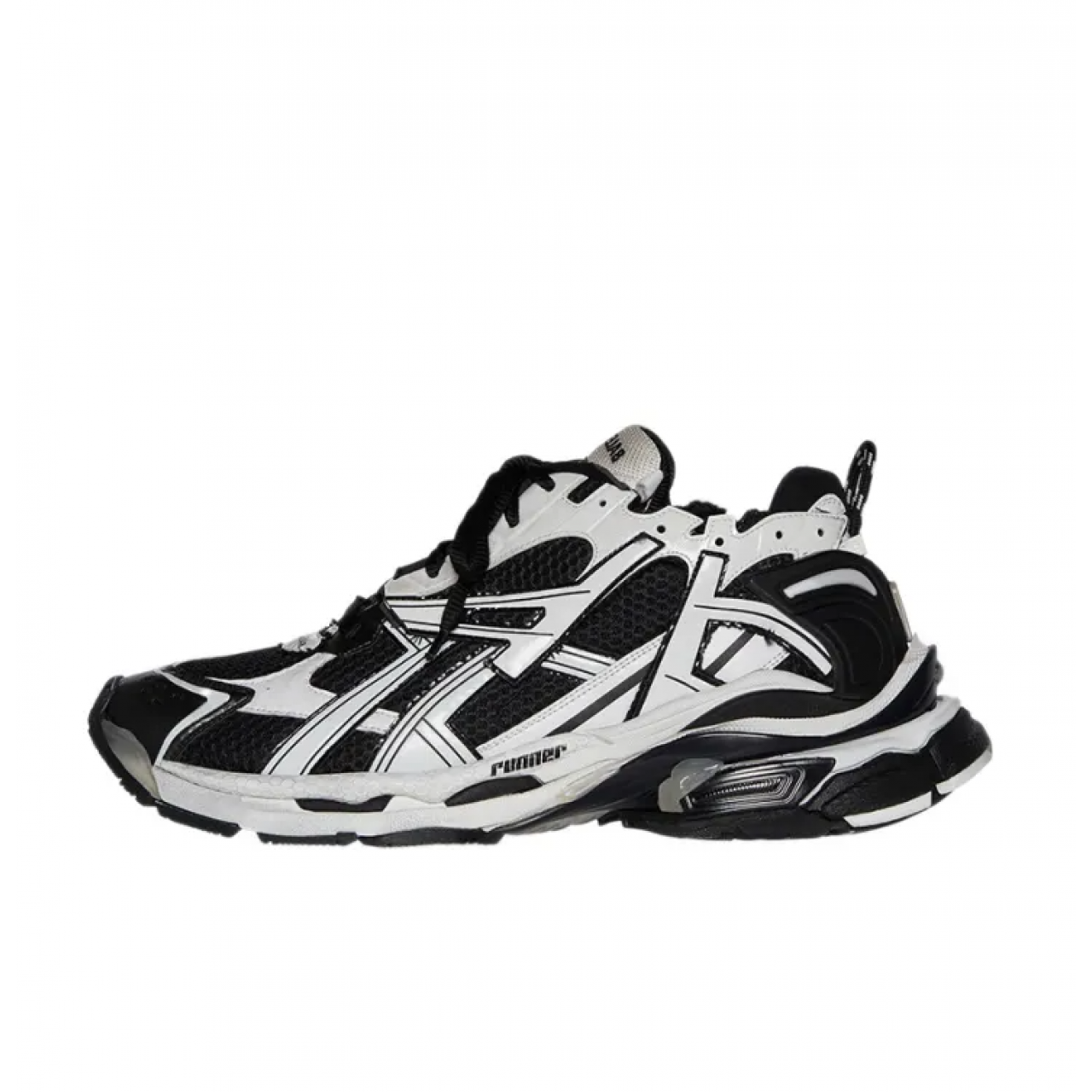 Кроссовки Balenciaga Runner Sneaker Black White 677403 W3RB2 9010