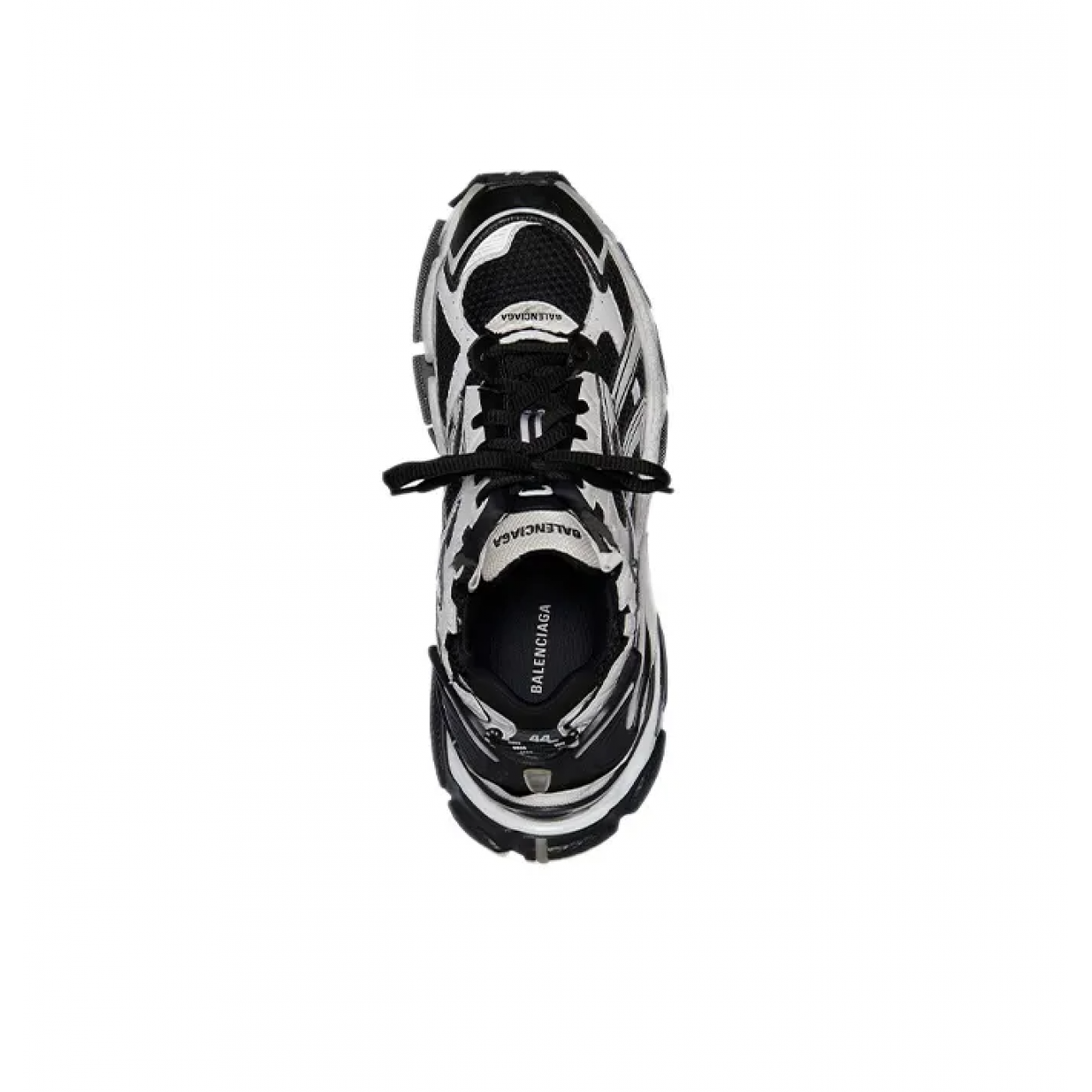 Кроссовки Balenciaga Runner Sneaker Black White 677403 W3RB2 9010