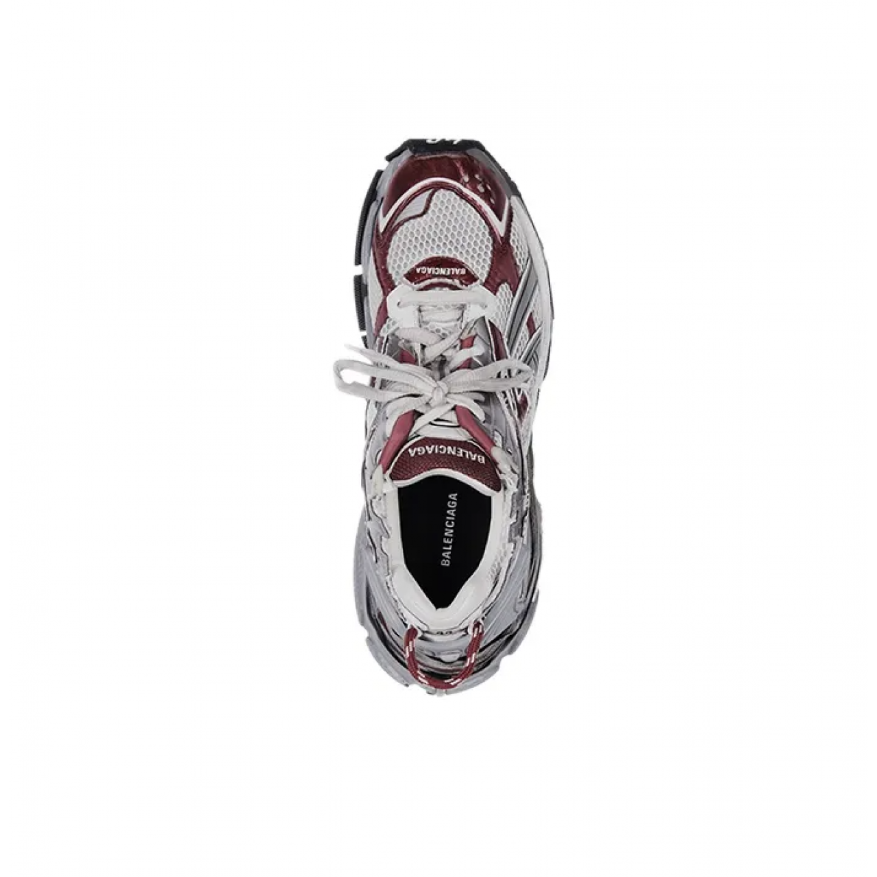 Кроссовки Balenciaga Runner Sneakers White Burgundy 677402 W3RB3 9069