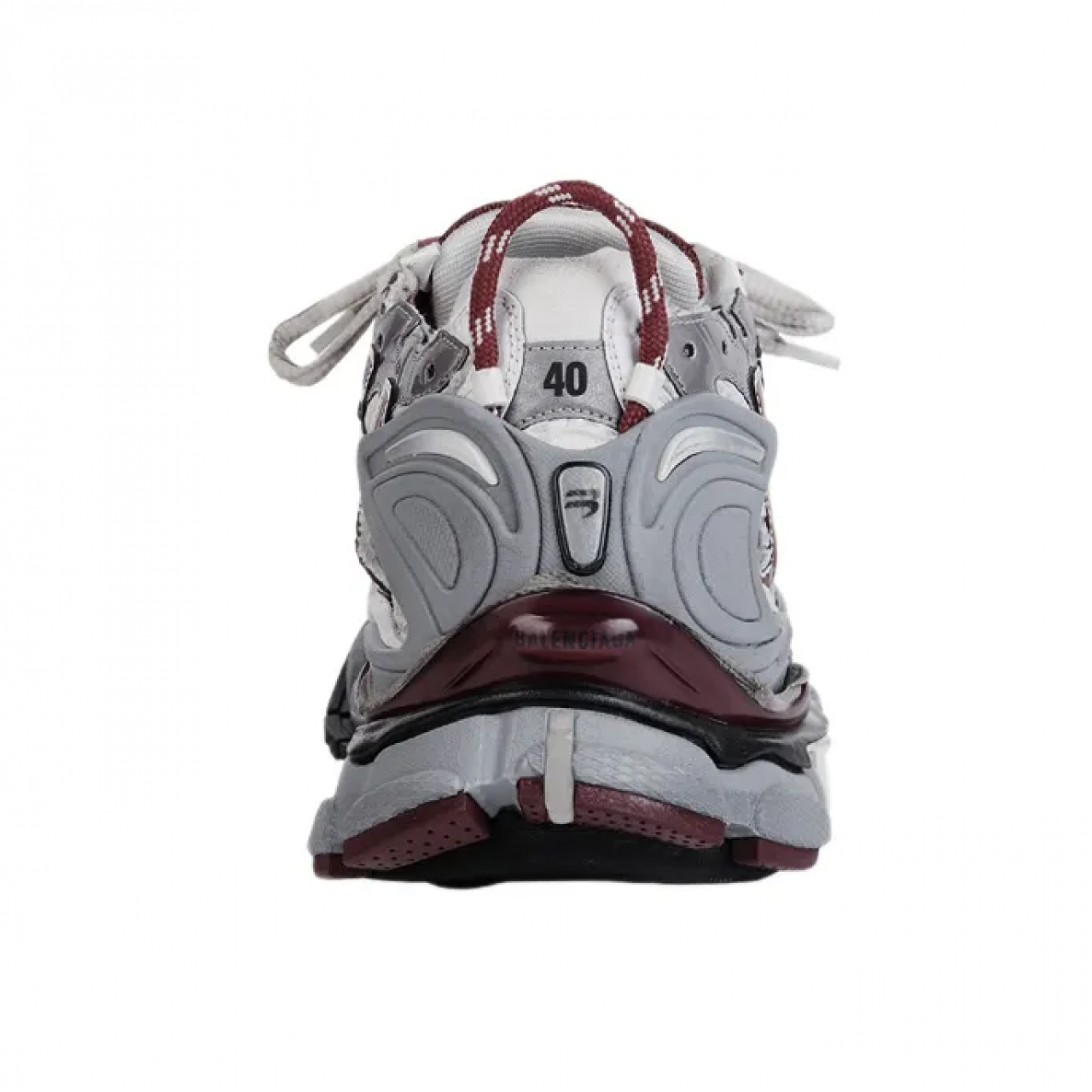 Кроссовки Balenciaga Runner Sneakers White Burgundy 677402 W3RB3 9069
