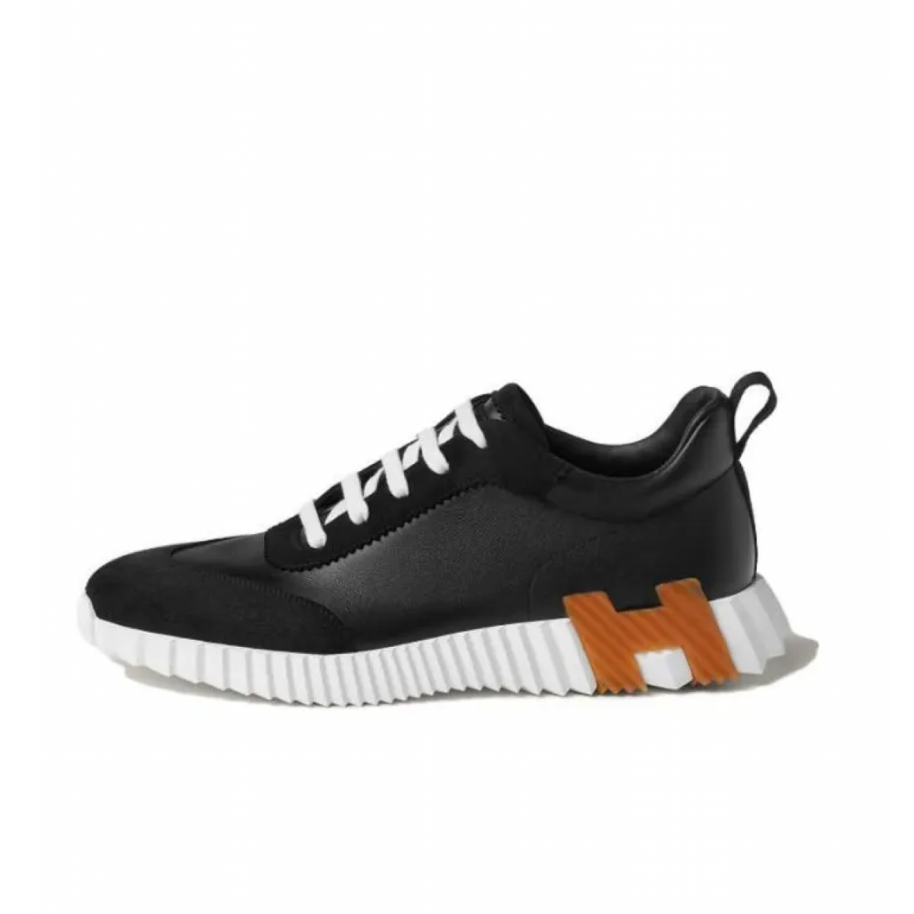 Кроссовки Hermes Bouncing Lifestyle Black Leather Low-Top H221898Z-H02