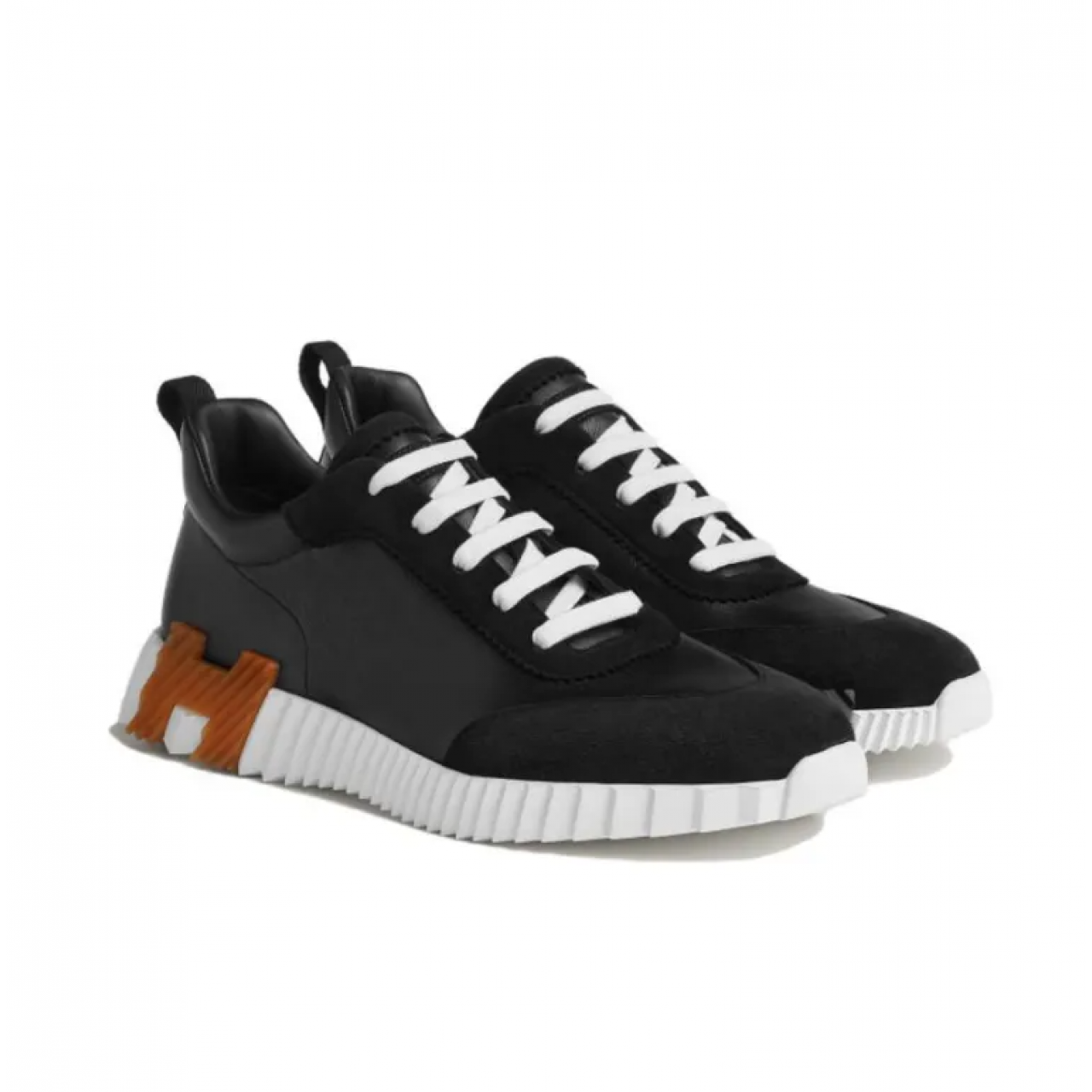 Кроссовки Hermes Bouncing Lifestyle Black Leather Low-Top H221898Z-H02
