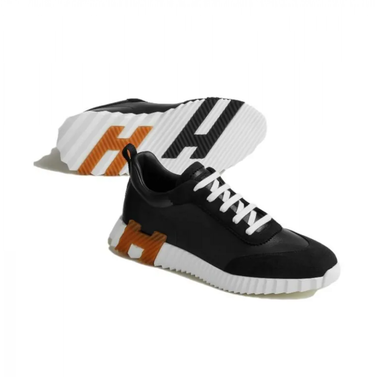 Кроссовки Hermes Bouncing Lifestyle Black Leather Low-Top H221898Z-H02