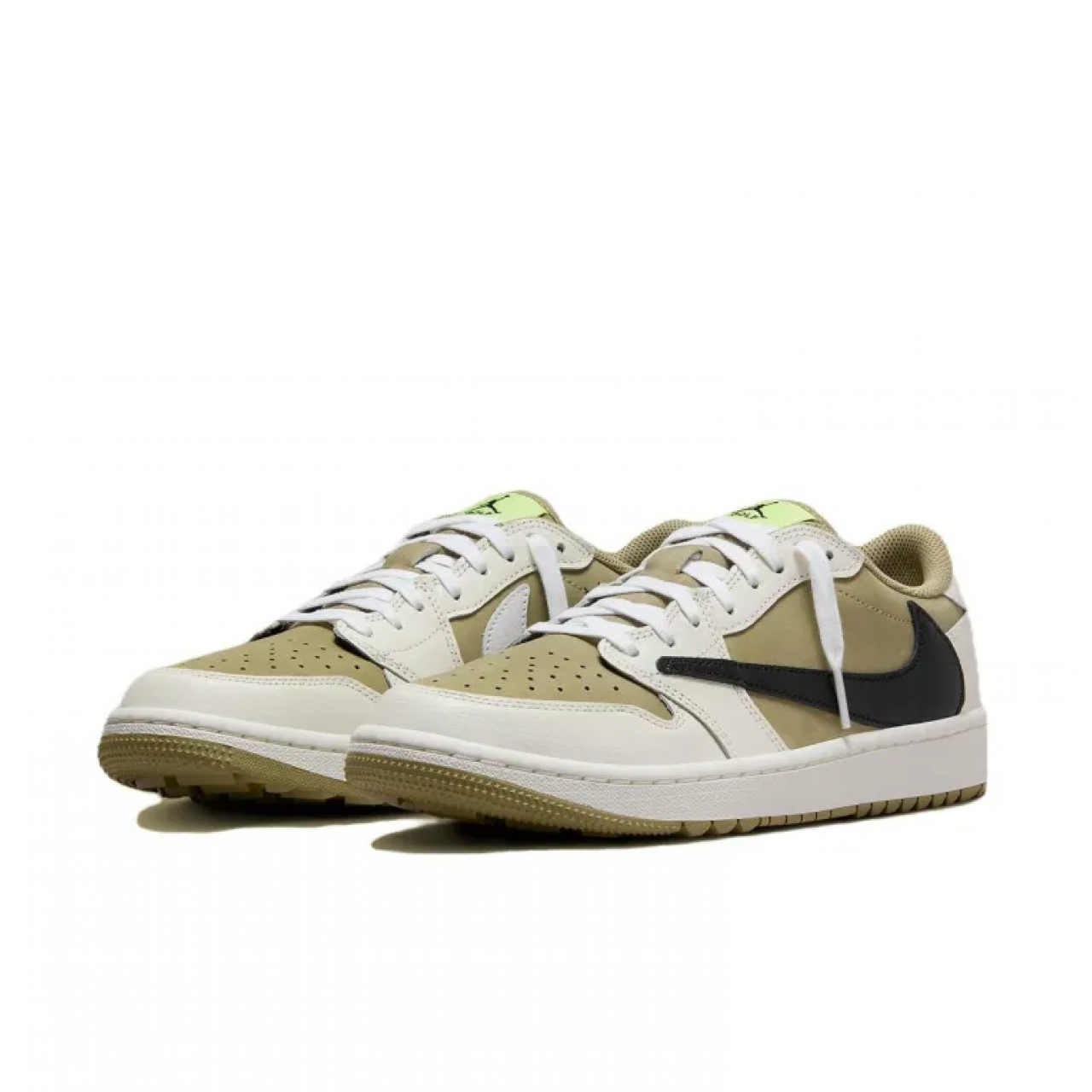 Кроссовки Air Jordan 1 Retro Low Golf Travis Scott Neutral Olive FZ3124-200