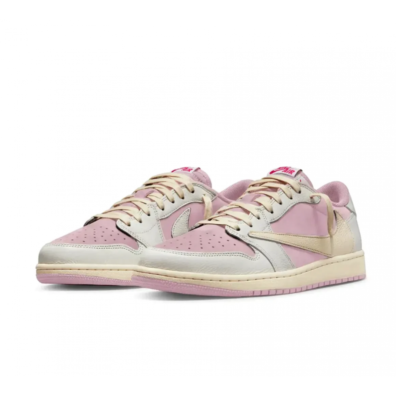 Кроссовки Travis Scott x Air Jordan 1 Low Sail/Shy Pink DM7866-106