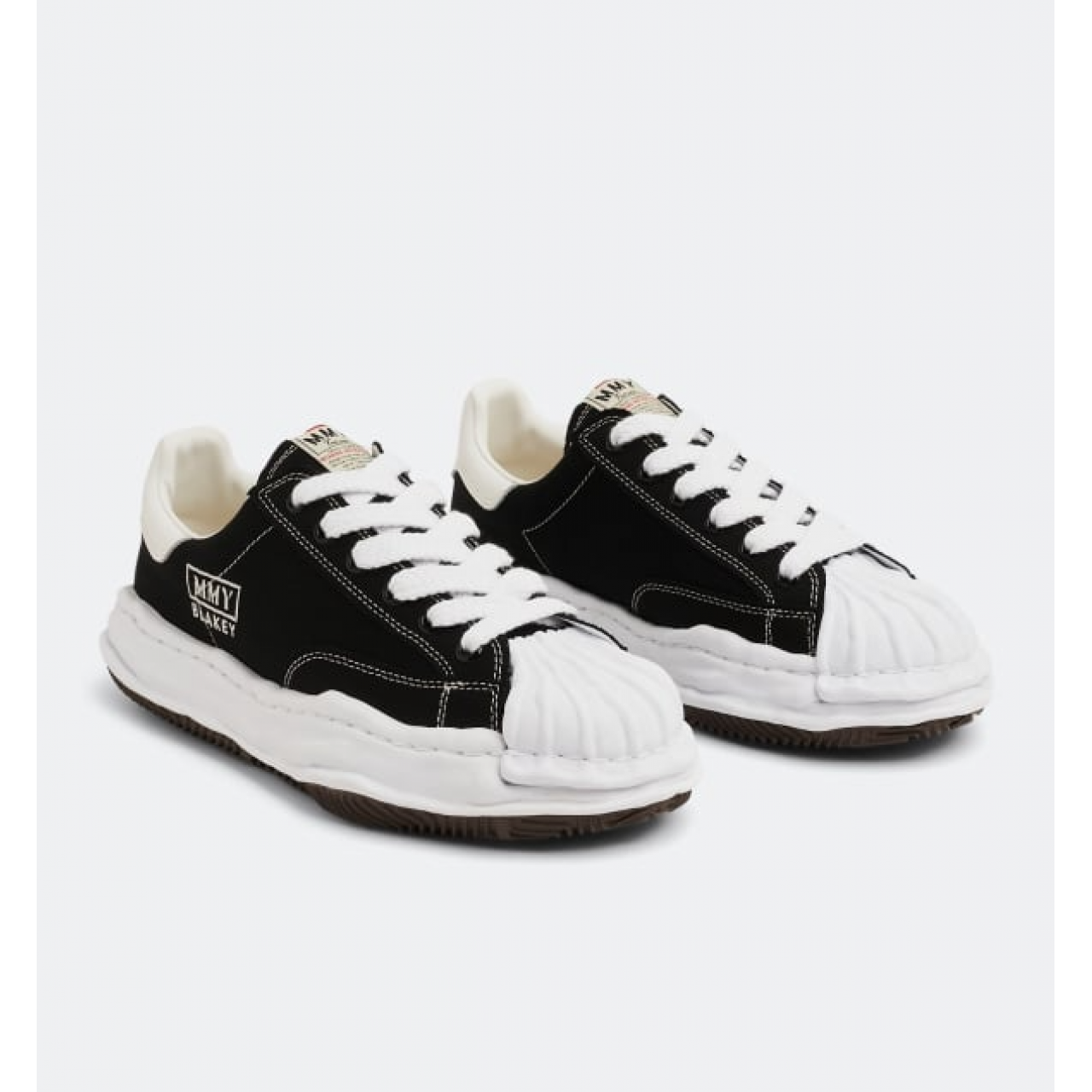 Кроссовки Maison Mihara Yasuhiro Blakey OG Sole Canvas Low Black White