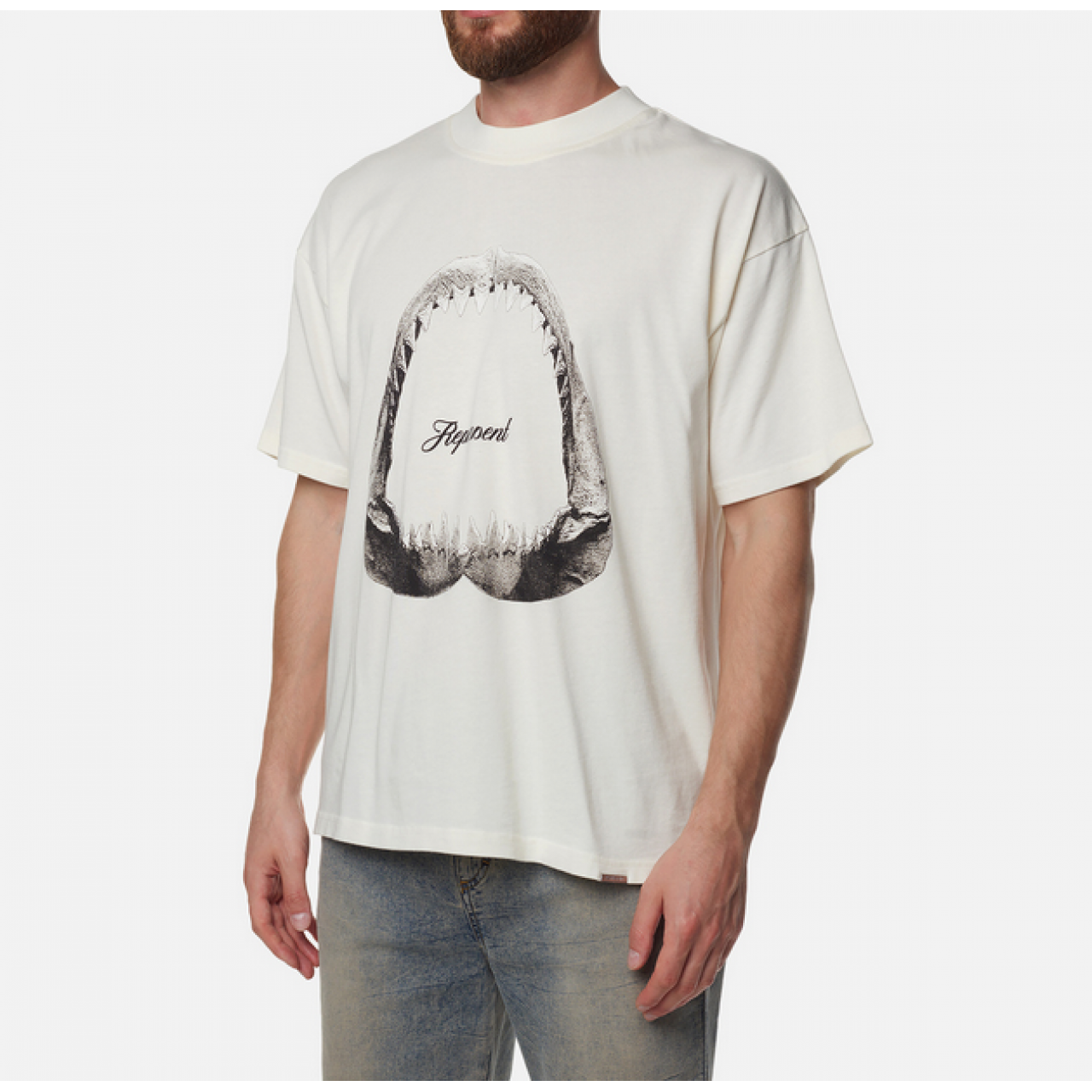 Футболка Represent Shark Jaws T-Shirt Flat White M05237-72