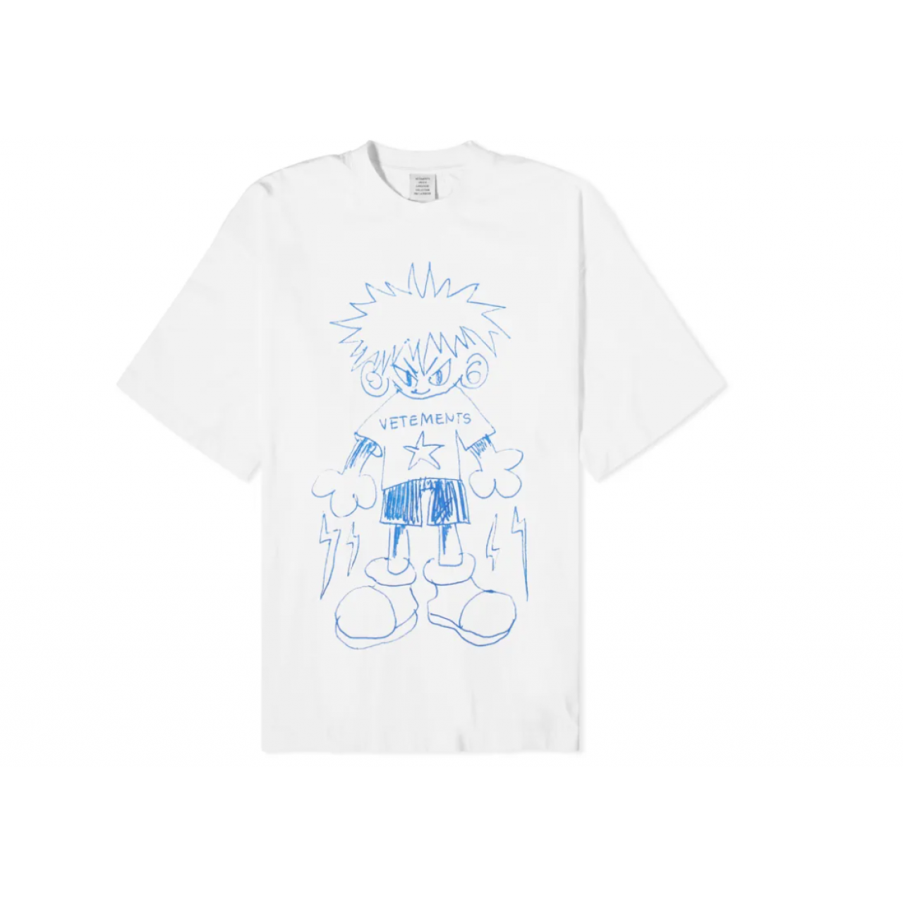 Футболка VETEMENTS Scribbled Teen T-Shirt White белая UE64TR340W