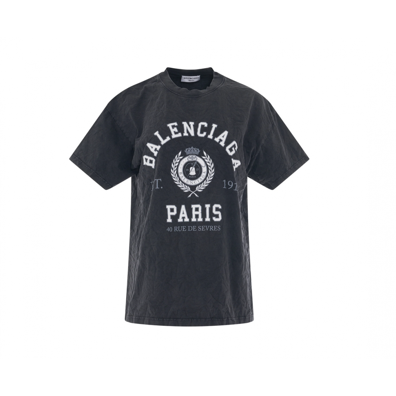 Футболка Balenciaga College 1917 T-Shirt Black White 612965TMV981000