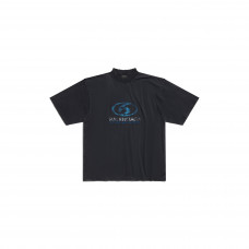 Футболка Balenciaga Surfer T-Shirt Medium Fit in black and blue