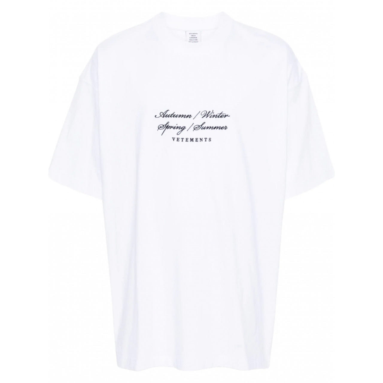 Футболка VETEMENTS Embroidered Logo T-shirt White UE64TR720W