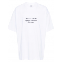 Футболка VETEMENTS Embroidered Logo T-shirt White 