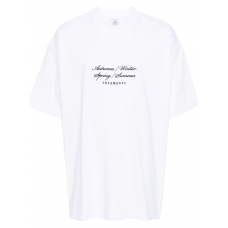 Футболка VETEMENTS Embroidered Logo T-shirt White 