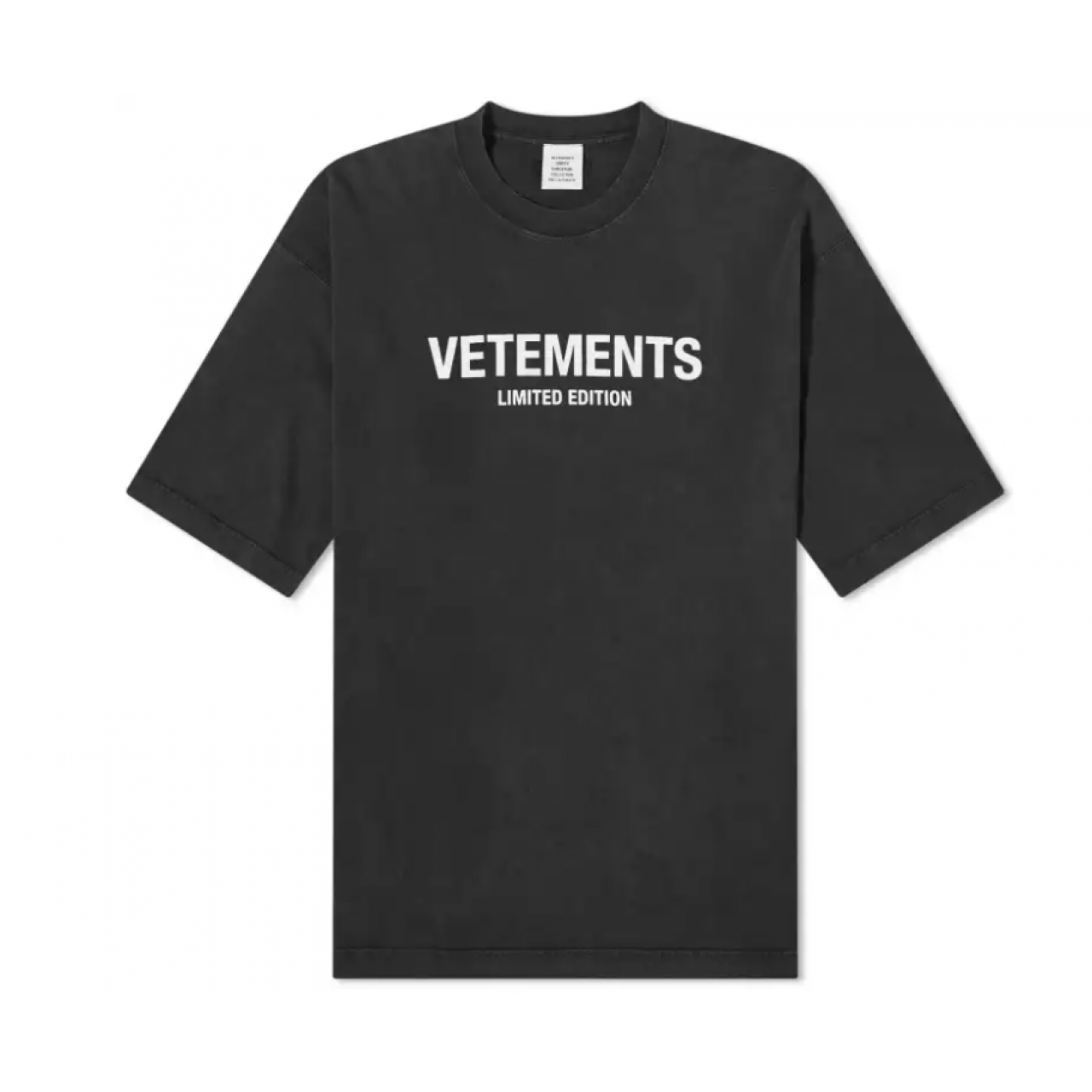 Футболка VETEMENTS Limited Edition Logo T-Shirt Washed Black