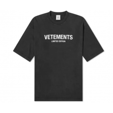 Футболка VETEMENTS Limited Edition Logo T-Shirt Washed Black