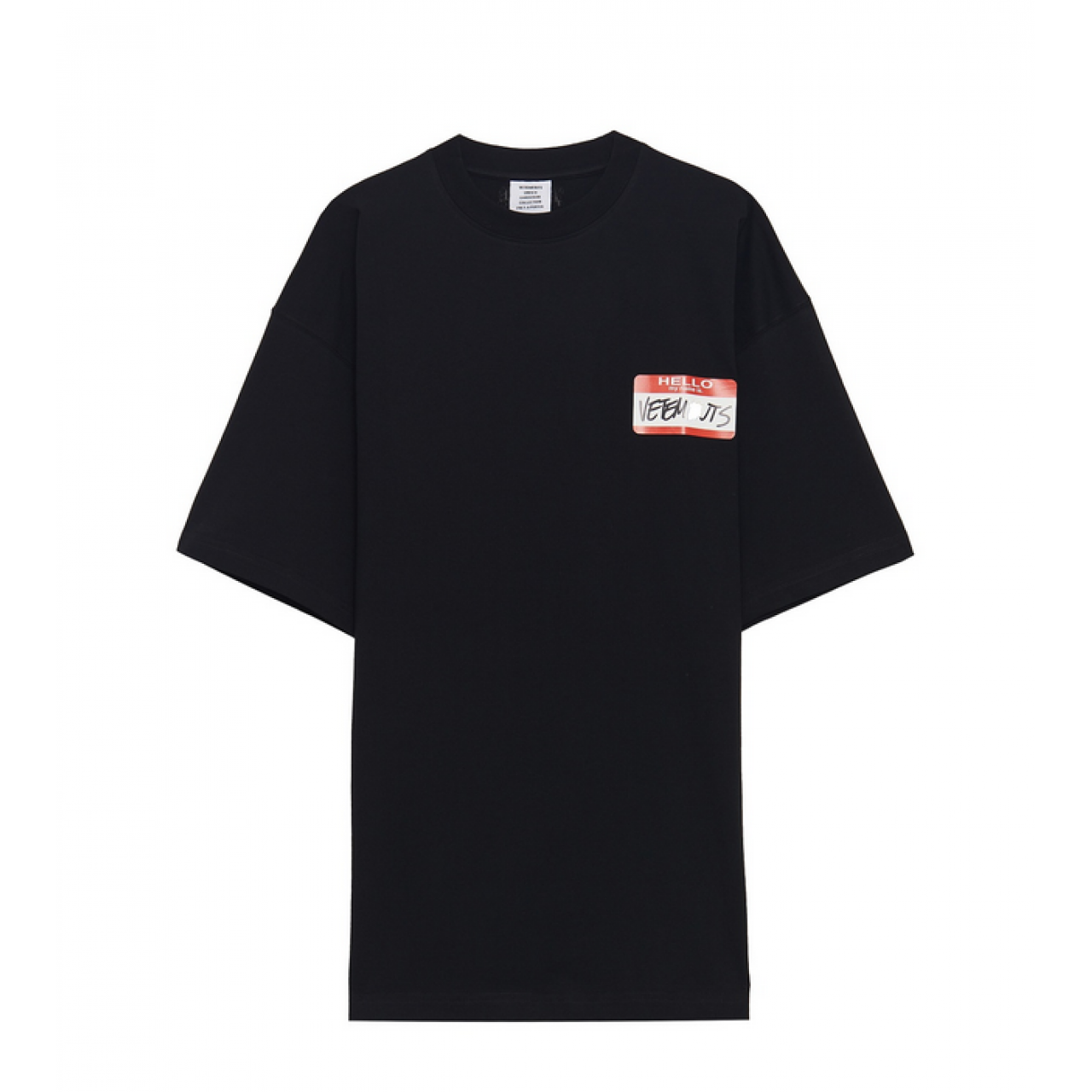 Футболка VETEMENTS My Name is VETEMENTS T-Shirt Black черная UE52TR140B