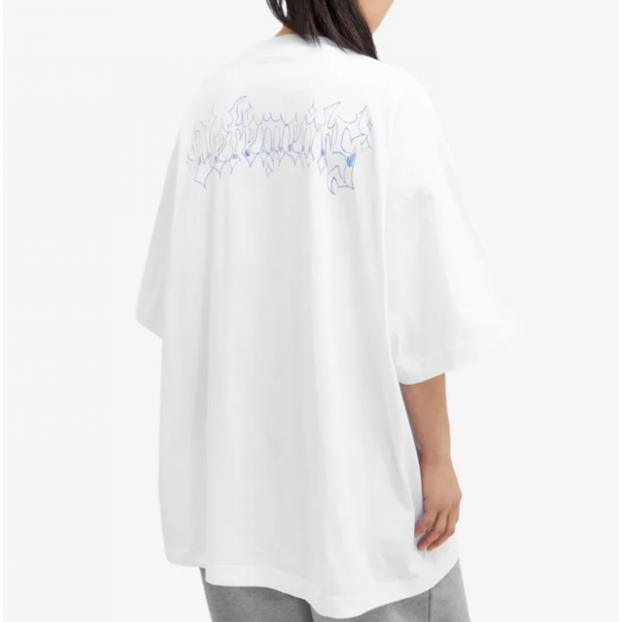 Футболка VETEMENTS Scribbled Teen T-Shirt White белая UE64TR340W