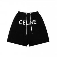 Шорты Celine Logo хлопковые Black