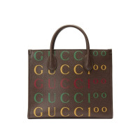 Gucci 100 Small Tote Bag Brown