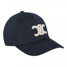 Синяя кепка Celine Triomphe Baseball Cap in Cotton