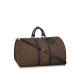 Дорожная сумка Keepall 55 с плечевым ремнем из канвы canvas monogram macassar