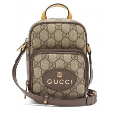 Gucci GG Supreme Neo Vintage Mini Crossbody Bag Brown